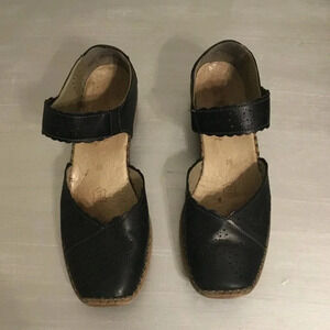 Remonte Soft Casual Comfort Mary Jane's Perforated Leather Black EU 38 US 7